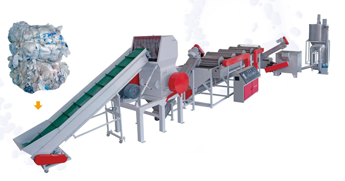 Моечно-сушильный комплекс для ПЕ ПП пленочных отходов