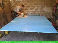 Фотография номер 2 процесса изготовления деревянной детской песочницы АлиБаБа купить в Киеве