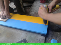 Фотография номер 3 процесса изготовления деревянной детской песочницы АлиБаБа купить в Киеве