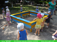 Фотография номер 9 деревянной детской песочницы АлиБаБа купить в Киеве